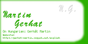 martin gerhat business card